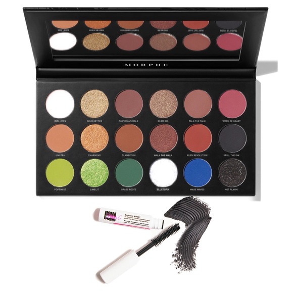 💗MORPHE X MAKE IT BLACK 18-PAN ARTISTRY PALETTE & UOMA Mascara - Picture 1 of 13